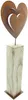 Colonne décorative "Cœur rouille" en bois, hauteur 72 cm, Voir les images du produit 3