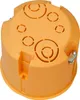 A close-up, slightly angled view of an orange electrical junction box. Produktbild-Vorschau