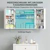 HOMCOM Uzamykatelná lékárnička, dvoudveřová, s 11 Náhled obrázku produktu 4
