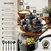 tectake® Kochtopfset, Aluminium robust rostfrei, Produktbild-Vorschau 2