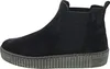 A side view of a black Chelsea boot with a thick gray sole. Voir les images du produit