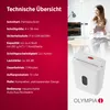 Olympia Aktenvernichter PS 53 CC Pro weiß Voir les images du produit 6