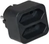GOOBAY Euro-Zweifachstecker NK 002, schwarz Produktbild-Vorschau 1