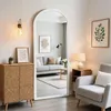Miroir incurvé pleine longueur, 160 x 50 cm, cadre en bois, Voir les images du produit 1