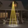 vidaXL Albero di Natale a LED per pennone Bianco caldo 732 Anteprima dell’immagine prodotto 2