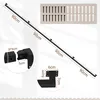 Izrielar Handlauf treppe Handlauf Set Metall Schwarz Produktbild-Vorschau 2
