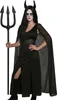 Teufelskostüm Damen Schwarz mit Umhang – Halloween & Produktbild-Vorschau 1