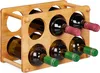 Relaxdays Weinregal, Bambus, 6 Flaschen, Weinständer für Produktbild-Vorschau 1