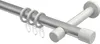 Interdeco Gardinenstange / Vorhangstange Silbergrau / Weiß, Produktbild-Vorschau 1