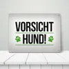 Vorsicht Hund! Metallschild mit Pfoten Motiv in grün Produktbild-Vorschau 3