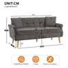 Merax 2-Sitzer Doppelsofa mit dicken Kissen, Holzbeinen und Produktbild-Vorschau 6