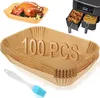 Backpapier für Heißluftfritteuse, 100 Stück 22x14cm – Produktbild-Vorschau 1