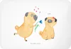 Mr. & Mrs. Panda magnet Mops Verliebt - Weiß - Geschenk, Produktbild-Vorschau 1