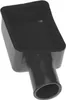 A black battery terminal cover is shown from a diagonal angle against a white background. Produktbild-Vorschau