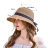 Damen Sonnenhut Faltbar Strohhut UV-Schutz Strandhüte Produktbild-Vorschau 2