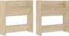 vidaXL Armarios de pared para zapatos, 2 unidades, roble Vista previa de la imagen del producto 1