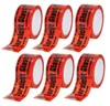 6x Klebeband 48my Vorsicht Glas Rot 48mm x 66m Packband Produktbild-Vorschau 1