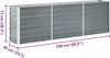 vidaXL Hochbeet Verzinkter Stahl 240x40x77 cm Grau Produktbild-Vorschau 7