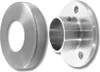 A stainless steel wall flange and a decorative rosette are shown against a white background. Anteprima dell’immagine prodotto