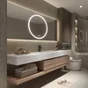 A modern bathroom vanity with a sink, mirror, and storage. Anteprima dell’immagine prodotto