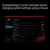 A screenshot of the ASUS DisplayWidget Center software interface, showing OLED settings. Podgląd zdjęcia produktu