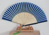 091 Tanz-, Deko-, Sommer-, Zier Fächer Blume blau Bambus Produktbild-Vorschau 2