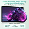 A tablet displaying a futuristic motorcycle rider with neon accents. Produktbild-Vorschau