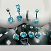 Bauchnabelpiercing Set 14G Chirurgenstahl CZ Herz Produktbild-Vorschau 6