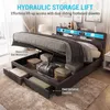 Boxspringbett Polsterbett 180x200 cm mit LED, hydraulischem Produktbild-Vorschau 5
