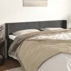 vidaXL Kopfteil mit Ohren Dunkelgrau 203x16x78/88 cm Samt Produktbild-Vorschau 2