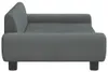 vidaXL Pelíšek pro psy Dark Grey 100x54x33 cm Velvet Náhled obrázku produktu 4