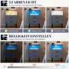 LVSOMT Nachttisch mit Geheimfach und LED, Drahtloses Laden, Produktbild-Vorschau 3