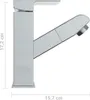 A side view of a chrome faucet with dimensions indicated. Náhľad obrázku produktu