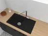 Umyvadlo Stradour 78 x 43,5 cm Matný zadní díl Černý Náhled obrázku produktu 2