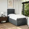 Boxspringbett mit Matratze Dunkelgrau 100x200 cm Stoff Produktbild-Vorschau 4