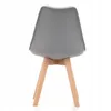 A gray chair with wooden legs, shown from the back. Náhľad obrázku produktu