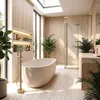 Rea Vloeren Badmengkraan Logan Brush Gold Productafbeelding-voorbeeld 4