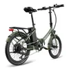 A green folding electric bicycle is shown against a white background. Náhľad obrázku produktu