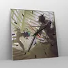 Wanduhr - Quadrat - Glasuhr - Roboter Samurai Schwert Produktbild-Vorschau 4
