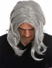 WIG ME UP Perücke Herren lang grau Mittelscheitel gewellt Produktbild-Vorschau 4