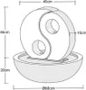 KÖHKO® Wassserwand Yin Yang mit LED-Beleuchtung Rund ca. Ø Produktbild-Vorschau 4