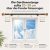 1-läufig 160 cm Antikgold Metall Gardinenstange Produktbild-Vorschau 7
