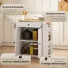 Carrello da cucina HOMCOM con cassetto, armadietto, ripiano Anteprima dell’immagine prodotto 4