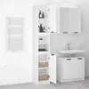 vidaXL Armadio da bagno bianco 32x34x188,5 cm in legno Anteprima dell’immagine prodotto 4