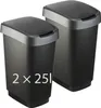 Rotho 2er-set Abfalleimer 25lL Twist - Swingeimer 40,1 x Produktbild-Vorschau 1