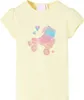 Kinder-T-Shirt Zartgelb Größe 116 mit glitzernden Rollschuh Produktbild-Vorschau 1