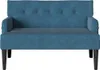 vidaXL Banc Chesterfield Blau 112 x 65,5 x 75 cm Samt Voir les images du produit 4