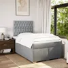 vidaXL Boxspringbett mit Matratze Hellgrau 120x190 cm Stoff Produktbild-Vorschau 3