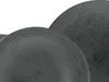 A close-up view of stacked gray plates with a concentric ring pattern. Náhľad obrázku produktu