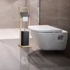 Relaxdays WC Garnitur, Bambus, stehender Klopapierhalter, Produktbild-Vorschau 3
